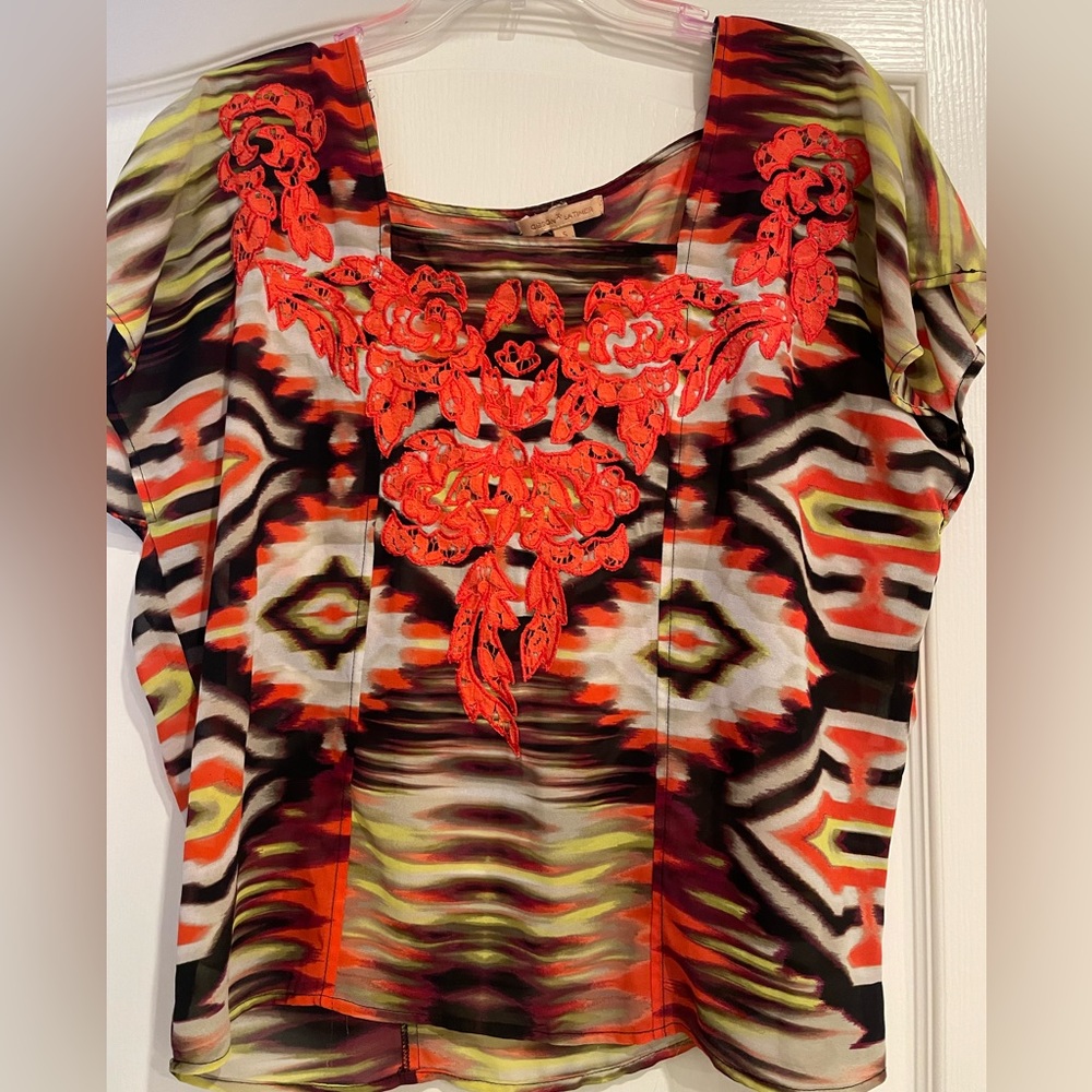 Gibson Latimer Embroidered Top